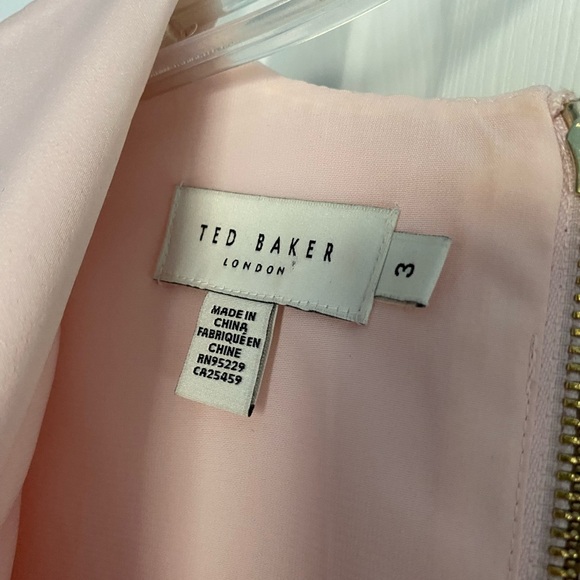 NWOT Ted Baker Heavy Crepe Pink Stretch Dress 3 (8/10) Tilola Sleeveless - Picture 12 of 14